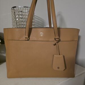 Tory Burch Camel Leather Tote